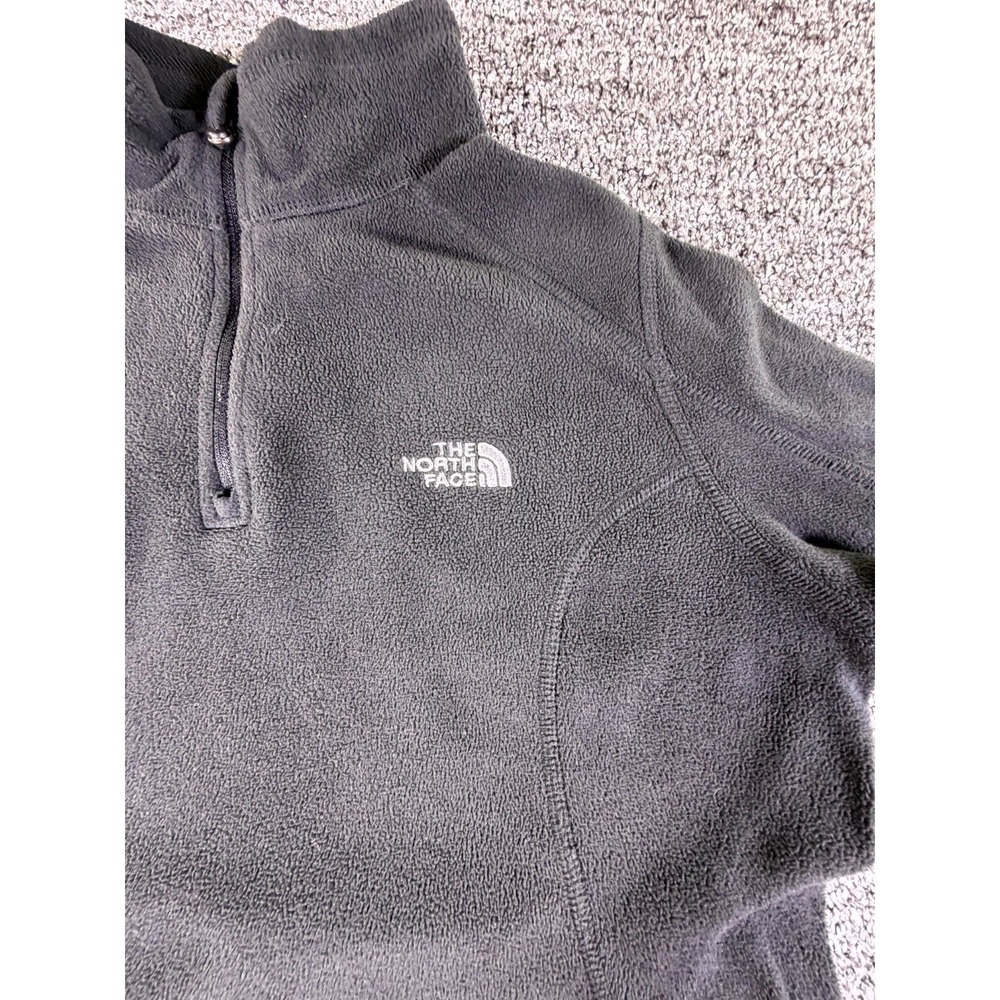 The North Face Fleece Sweatshirt Womens Medium Black Long Sleeve Quarter Zip - Picture 4 of 16